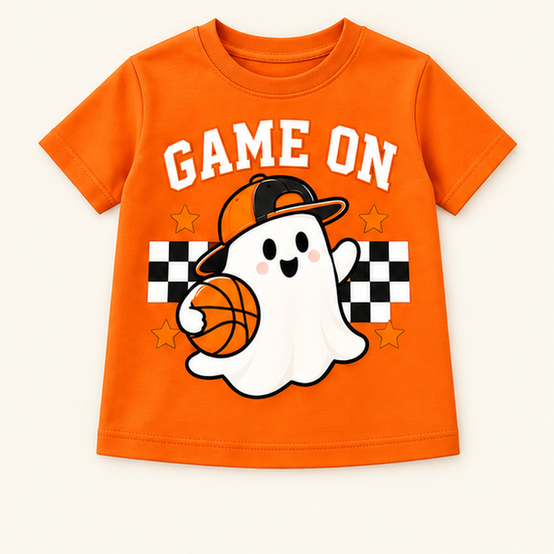 Camiseta de niño Game On Ghost, color Naranja