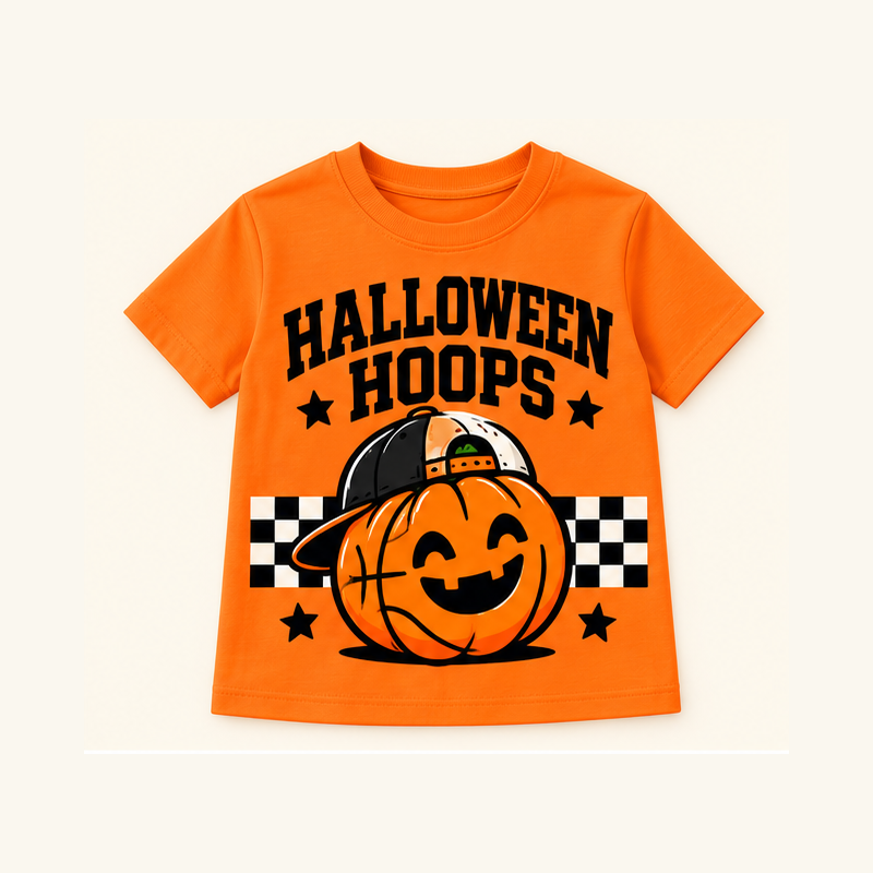 Camiseta de niño Halloween Hoops, color Naranja