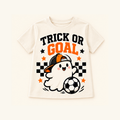 Camiseta de niño Trick or Goal, color Crema