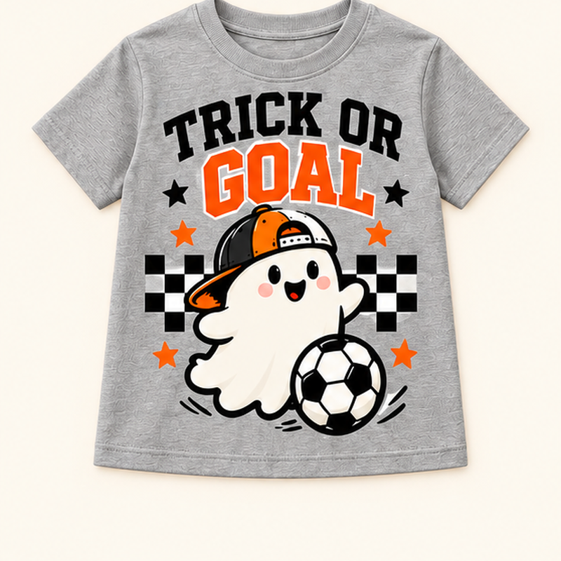 Camiseta de niño Trick or Goal, color Gris