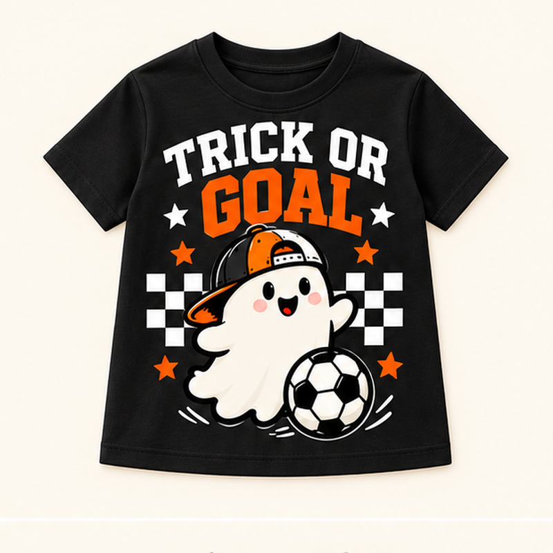 Camiseta de niño Trick or Goal, color Negra