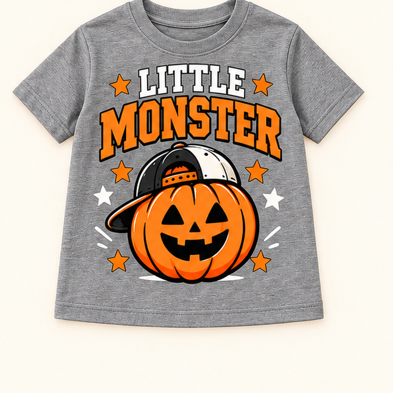 Camiseta de niño Little Monster, color Gris