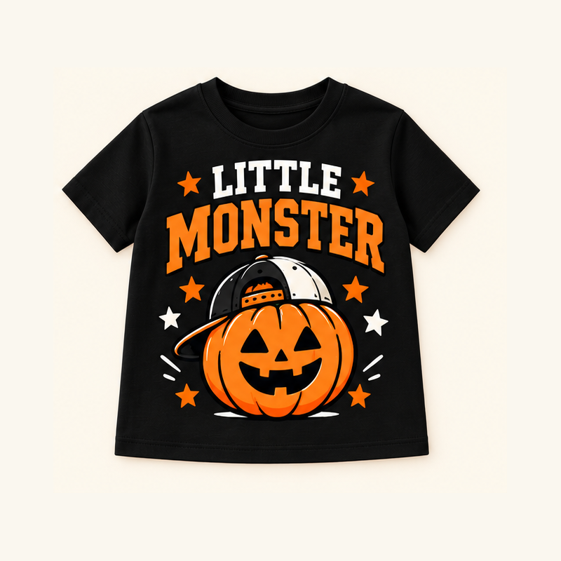 Camiseta de niño Little Monster, color Negra
