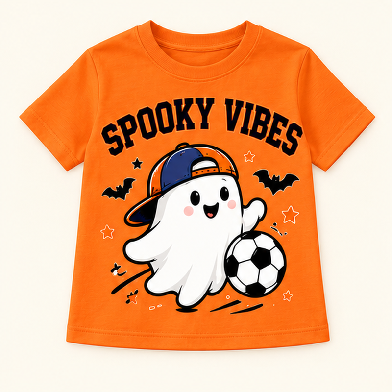 Camiseta de niño Spooky Vibes, color Naranja