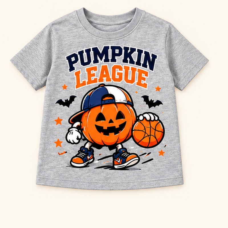 Camiseta de niño Pumpkin League, color Gris