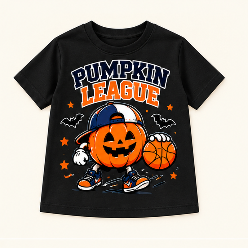 Camiseta de niño Pumpkin League, color Negra