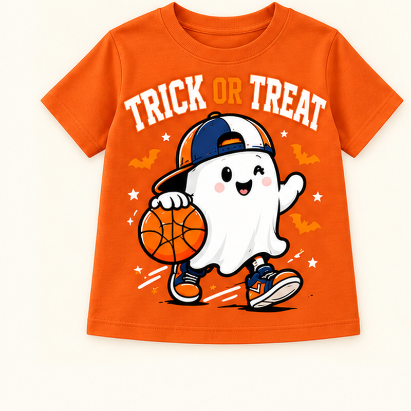 Camiseta de niño Trick or Treat, color Naranja