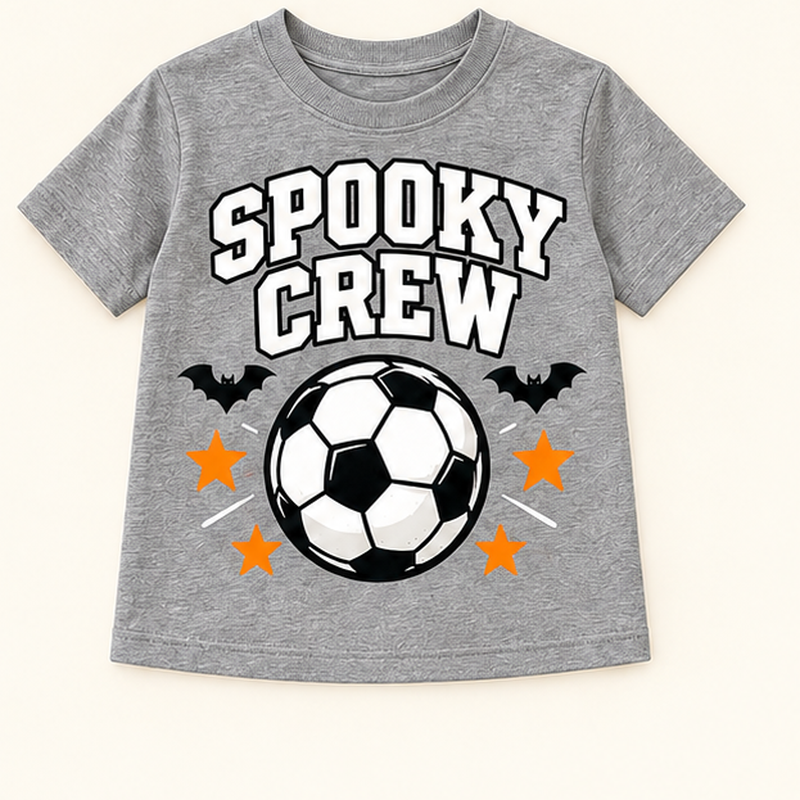 Camiseta de niño Spooky Crew, color Gris