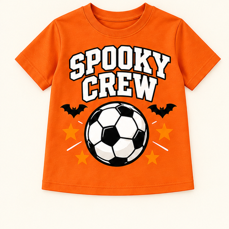 Camiseta de niño Spooky Crew, color Naranja