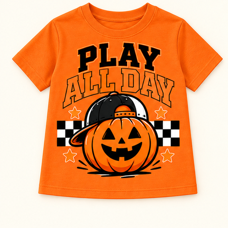 Camiseta de niño Play All Day, color Naranja