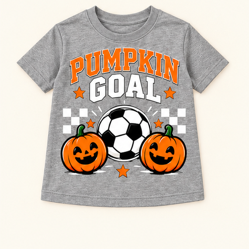 Camiseta de niño Pumpkin Goal, color Gris
