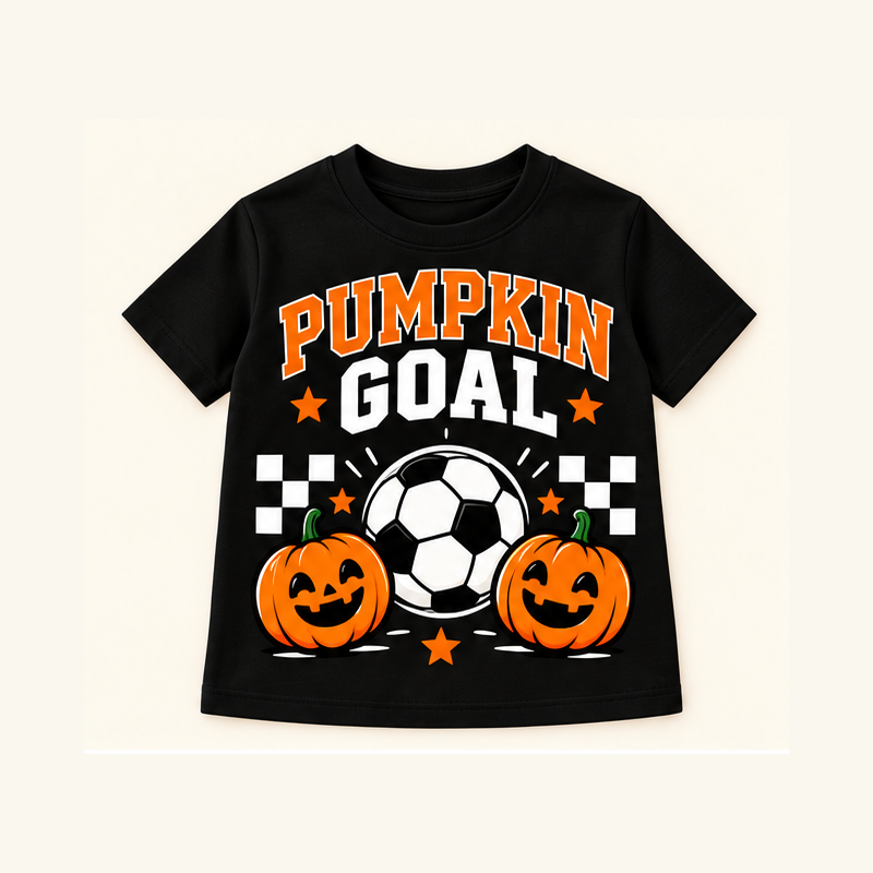 Camiseta de niño Pumpkin Goal, color Negra