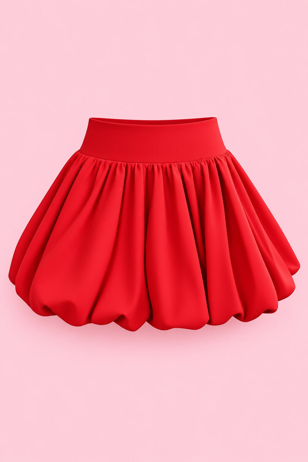 Falda globo roja