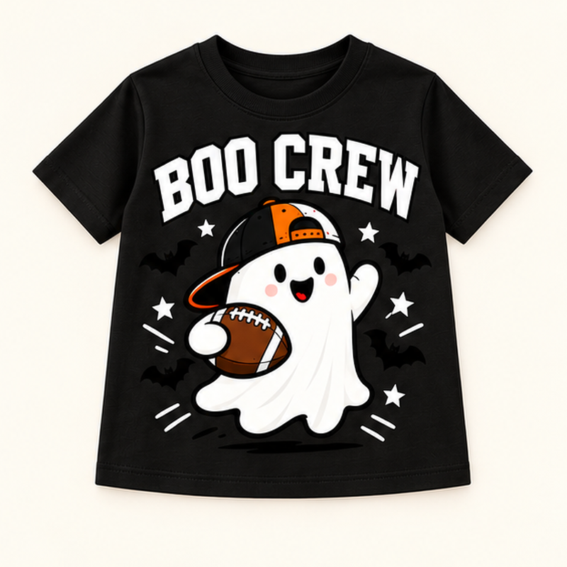 Camiseta de niño Boo Crew Football, color Negra