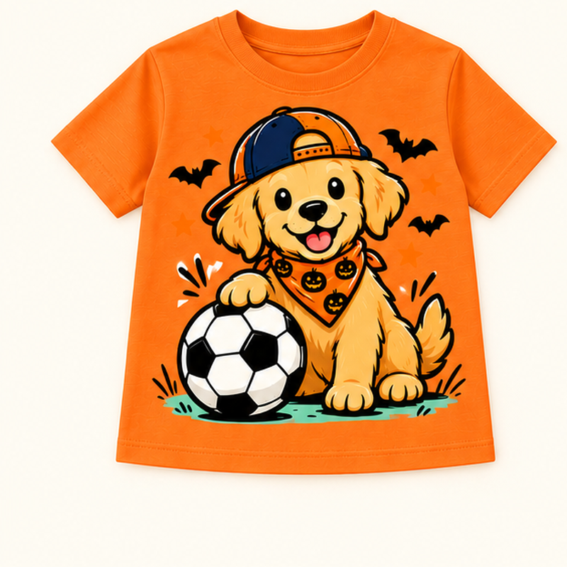 Camiseta de niño Game On Pumpkin, color Naranja