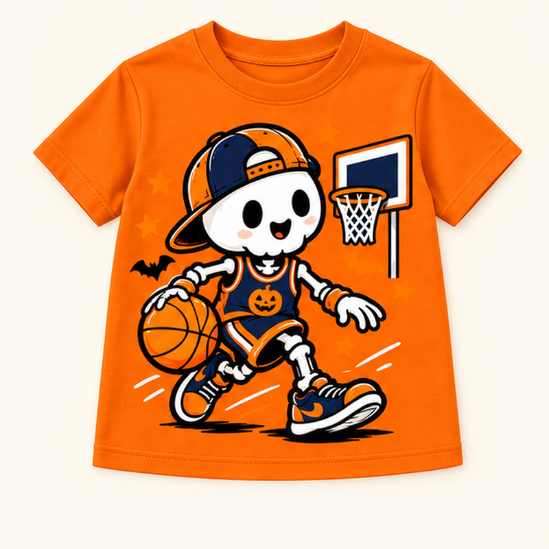 Camiseta de niño Trick and Roll, color Naranja