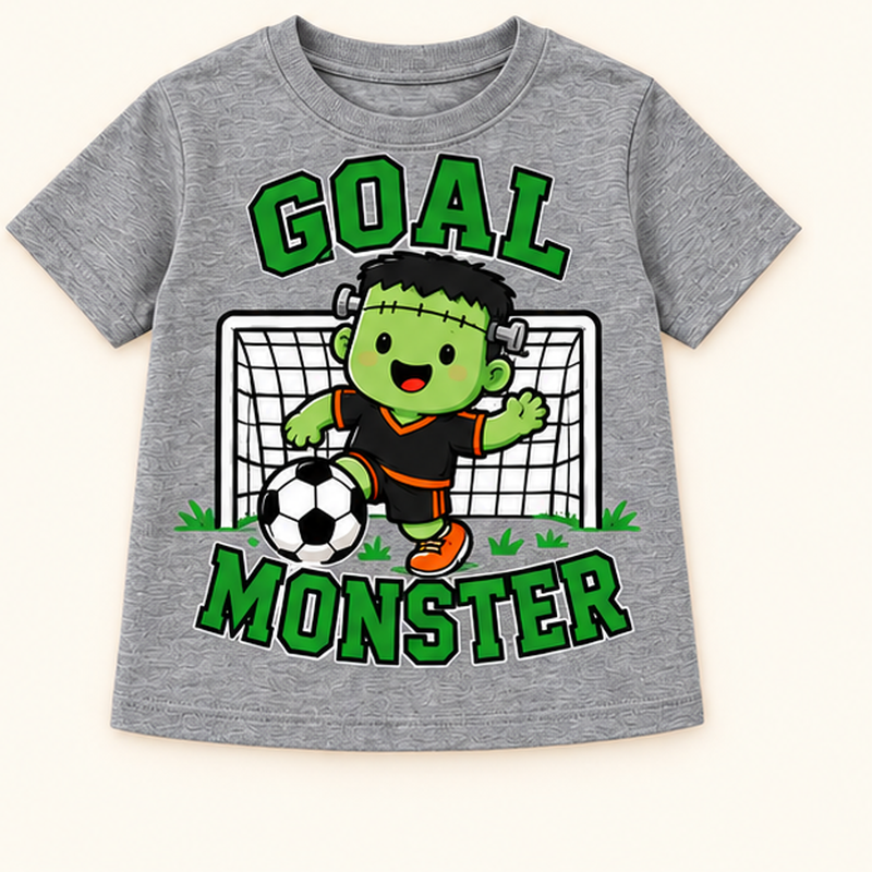 Camiseta de niño Halloween Puppy Soccer, color Gris