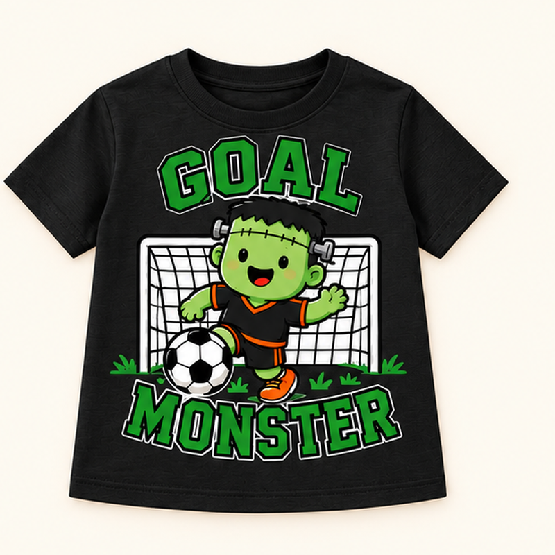 Camiseta de niño Halloween Puppy Soccer, color Negra