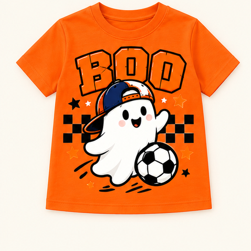Camiseta de niño Vampire Shark Soccer, color Naranja