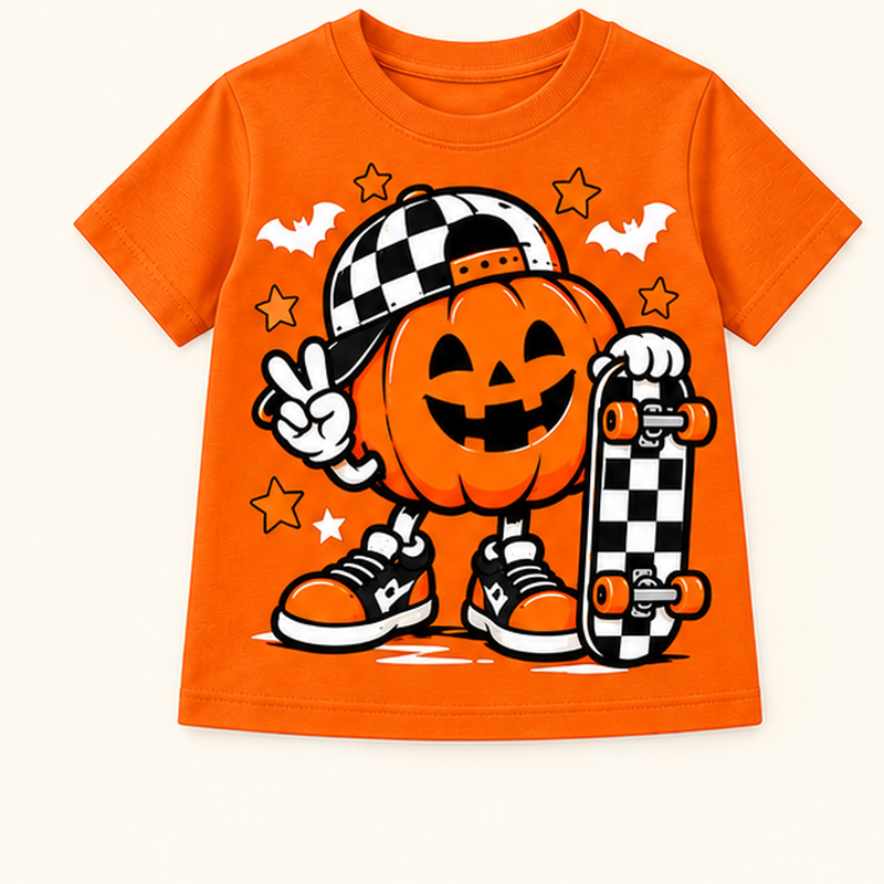 Camiseta de niño Pumpkin Skater, color Naranja