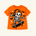 Camiseta de niño Skeleton Skateboarder, color Naranja