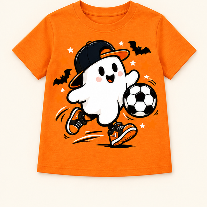 Camiseta de niño Ghost Soccer Gray, color Naranja