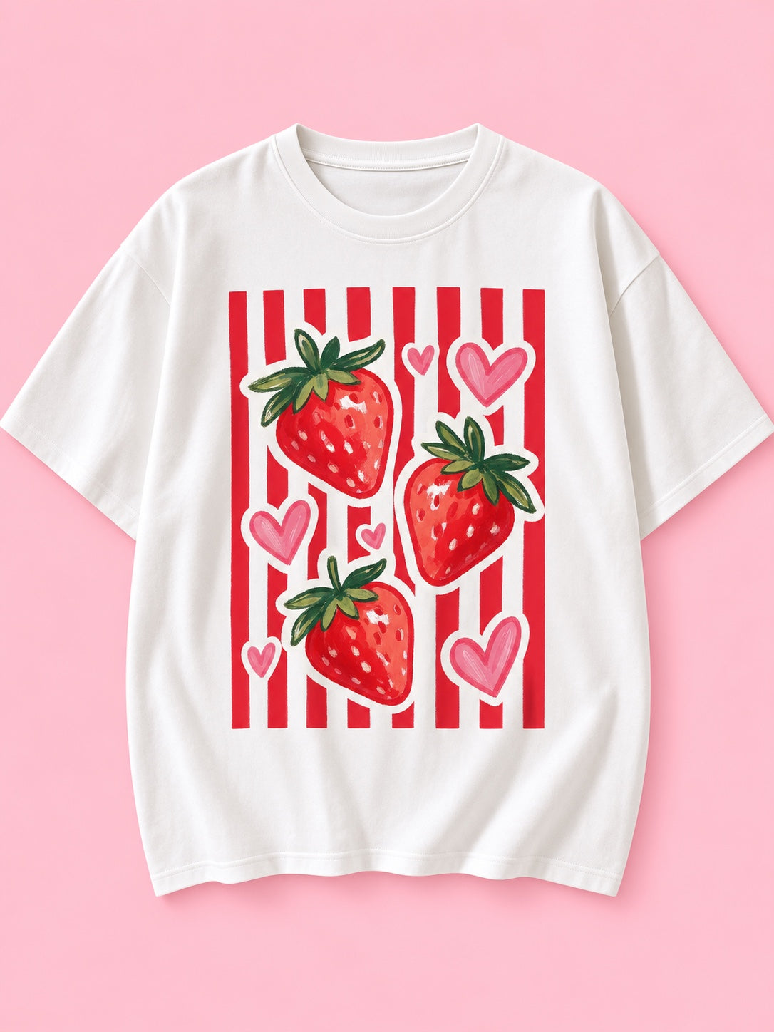 Camiseta Strawberry Hearts