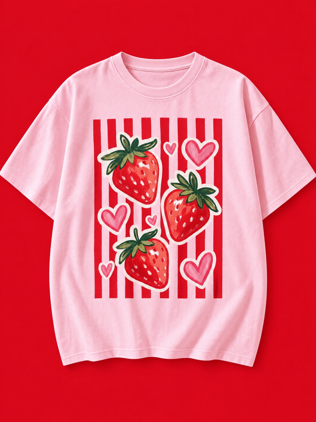 Camiseta Strawberry Hearts