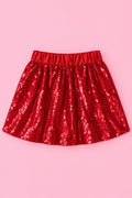 Falda de lentejuelas roja