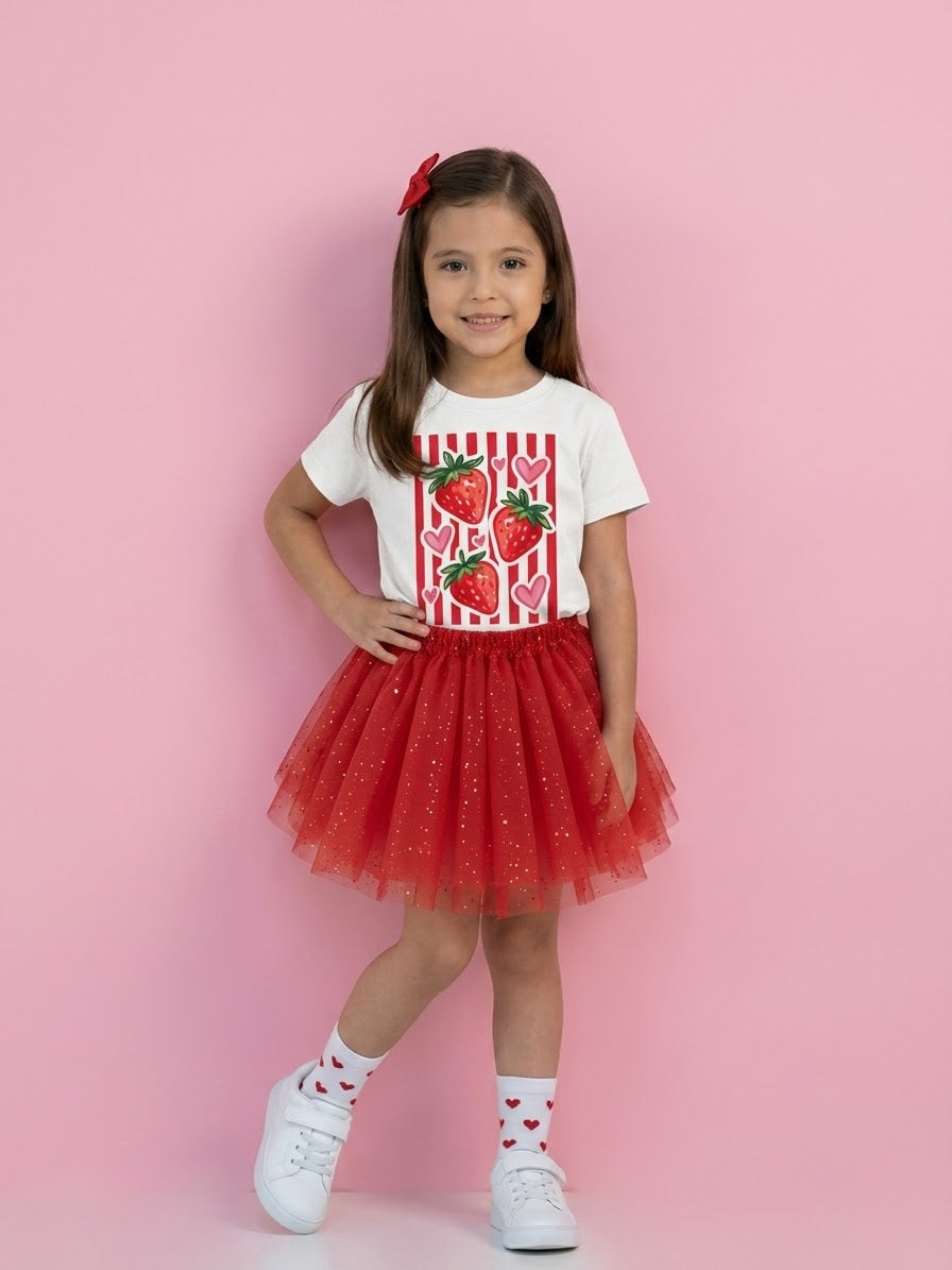 Tutú rojo glitter