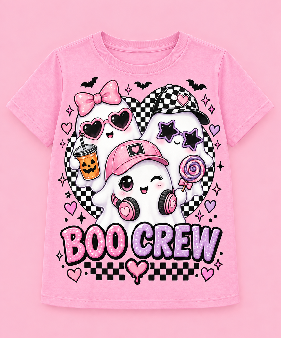 boo crew glam pink