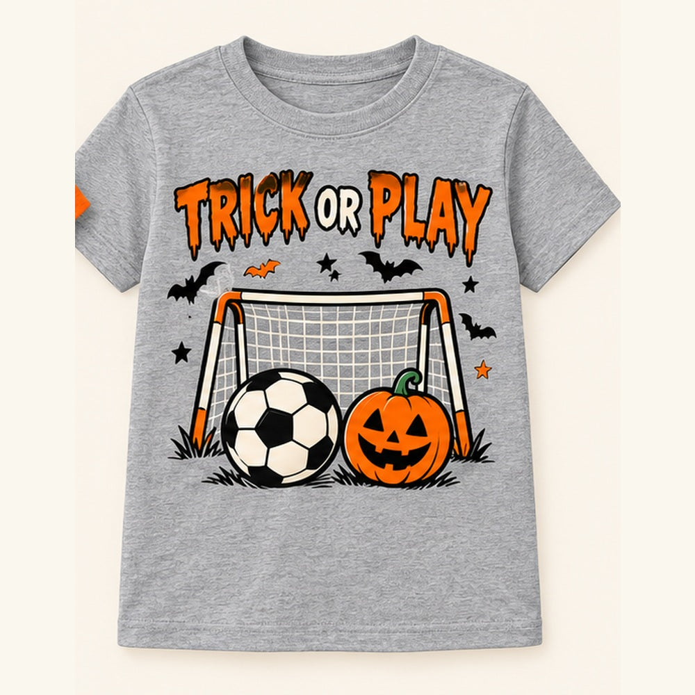Camiseta de niño Trick or Play Goal, color Gris