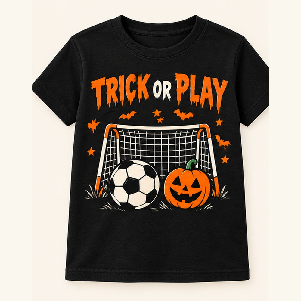 Camiseta de niño Trick or Play Goal, color Negra