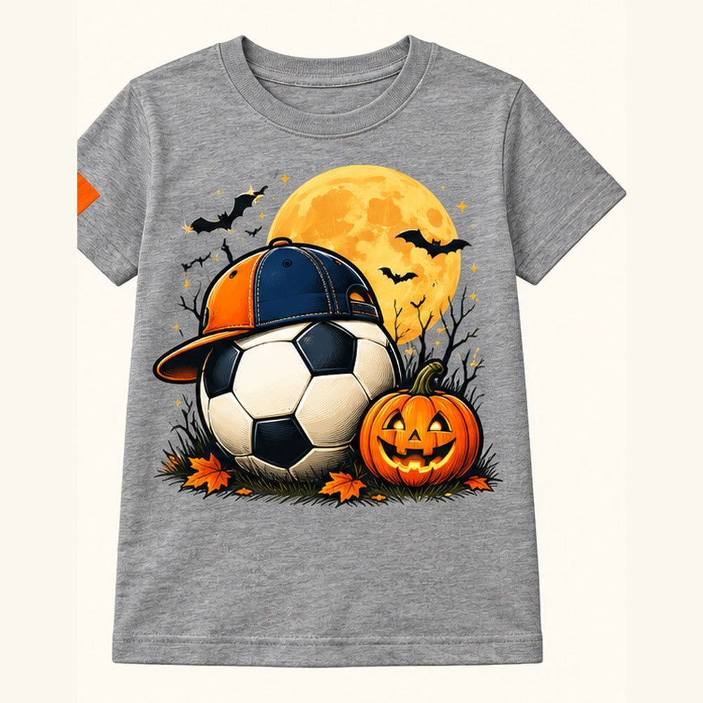 Camiseta de niño Moonlight Soccer Pumpkin, color Gris