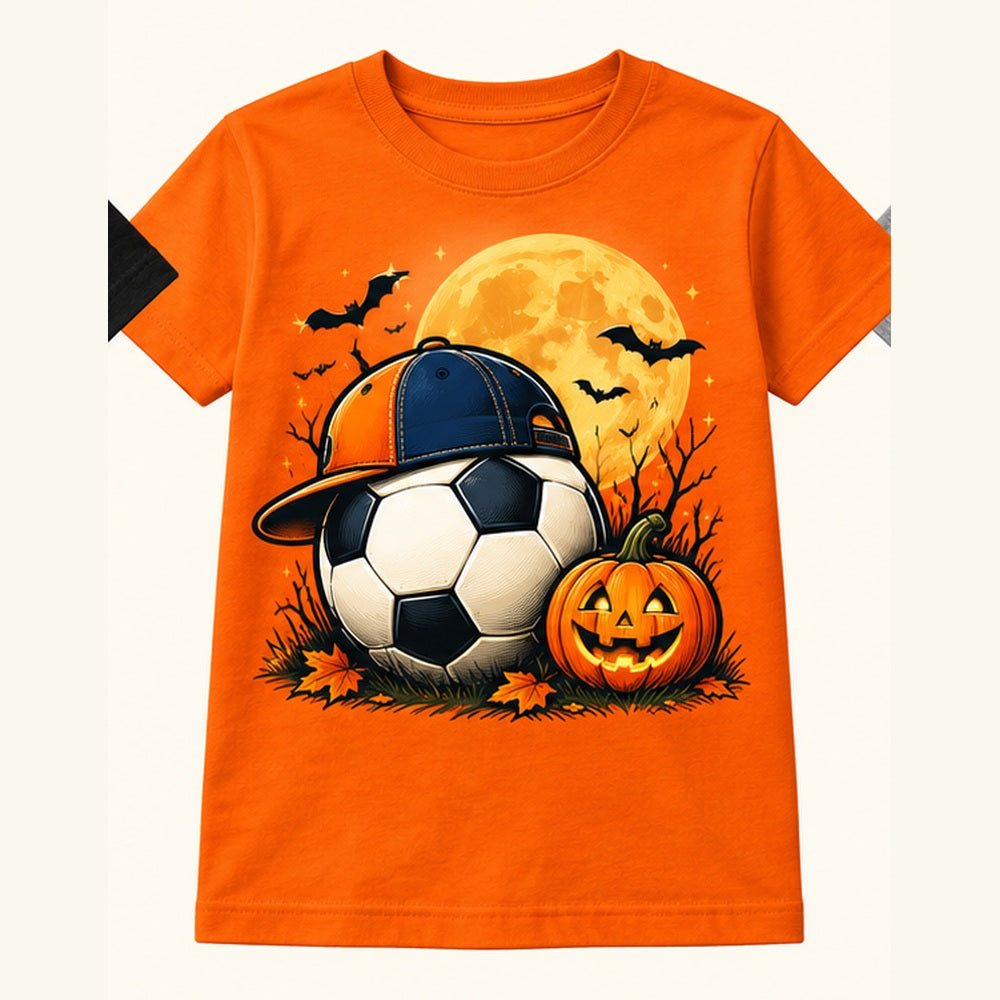 Camiseta de niño Moonlight Soccer Pumpkin, color Naranja