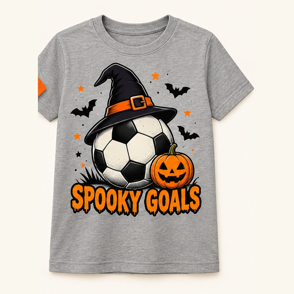 Camiseta de niño Spooky Goals Witch Ball, color Gris