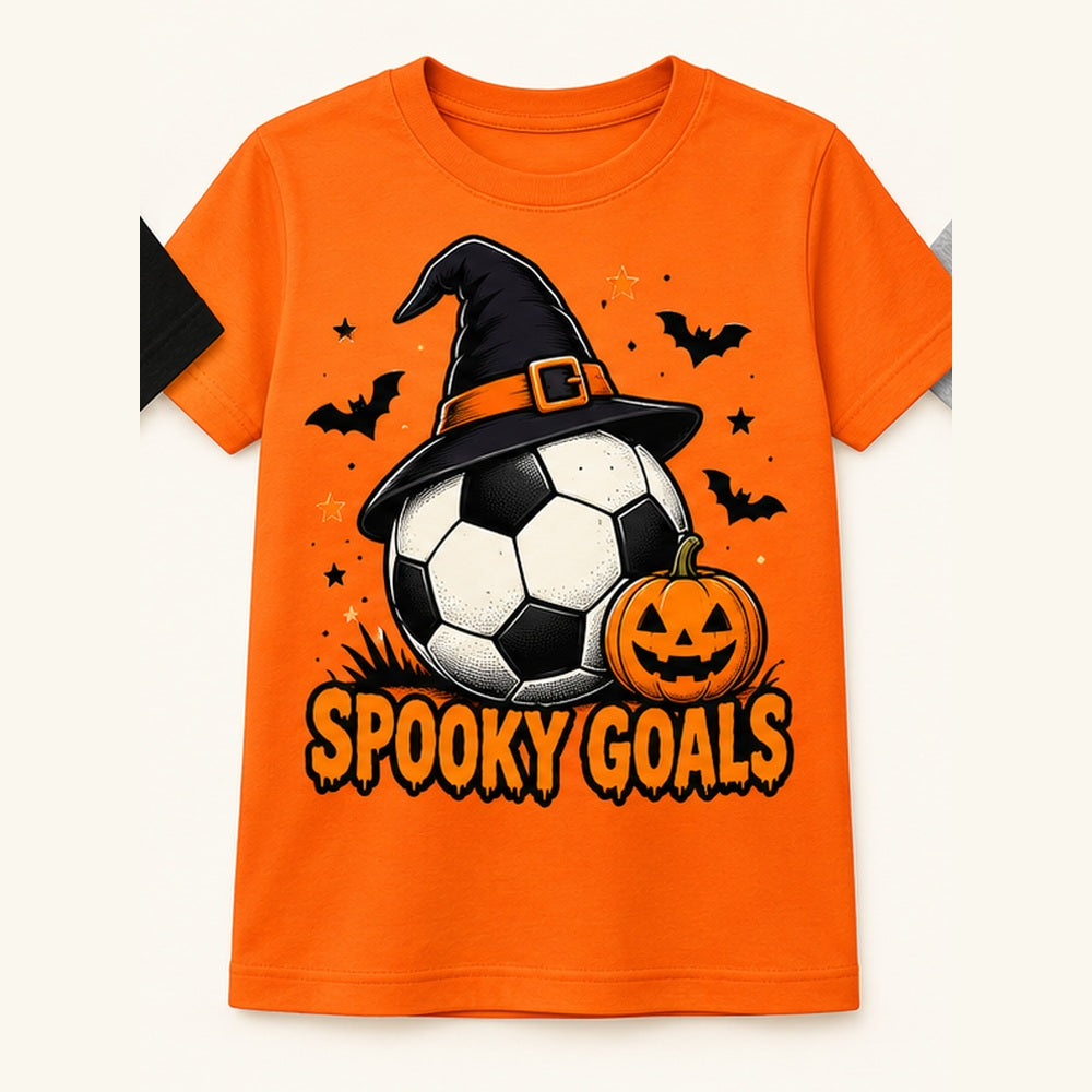 Camiseta de niño Spooky Goals Witch Ball, color Naranja