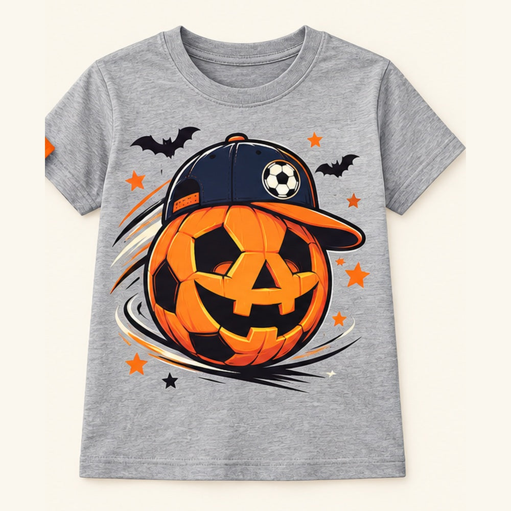 Camiseta de niño Pumpkin Soccer, color Gris