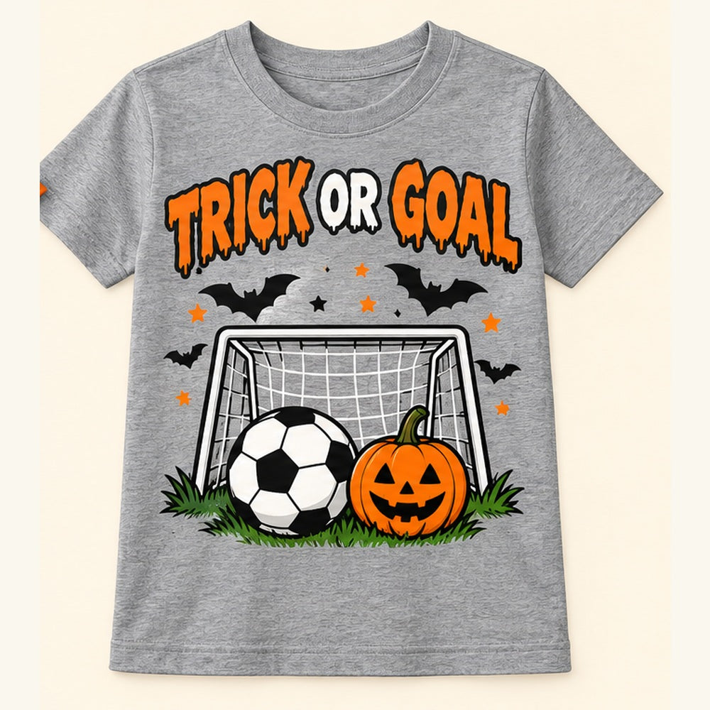 Camiseta de niño Trick or Goal, color Gris