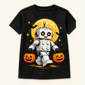 Camiseta de niño Blocky Robot Halloween, color Negra