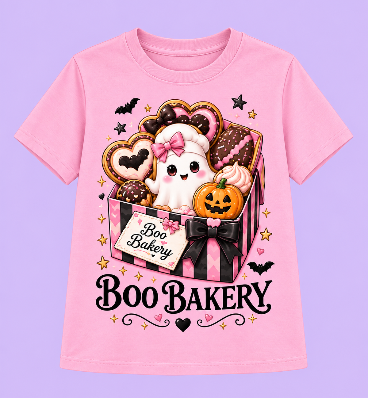 Camiseta Boo Bakery rosada