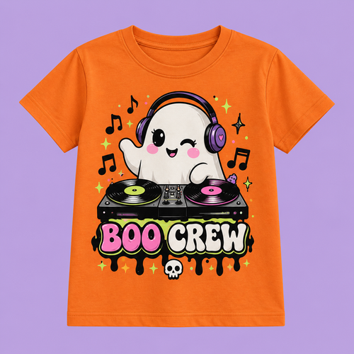 Camiseta Boo Crew DJ naranja
