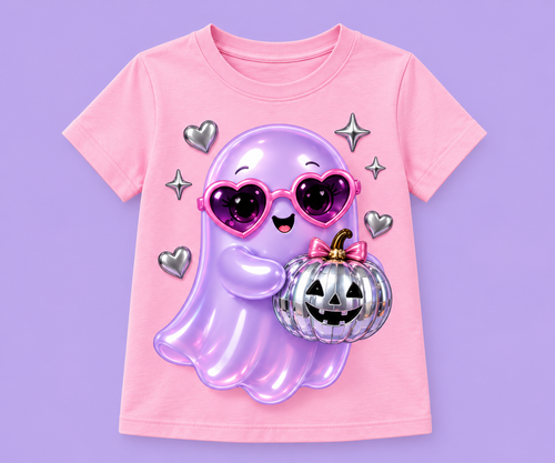 Camiseta Boo Glam rosada