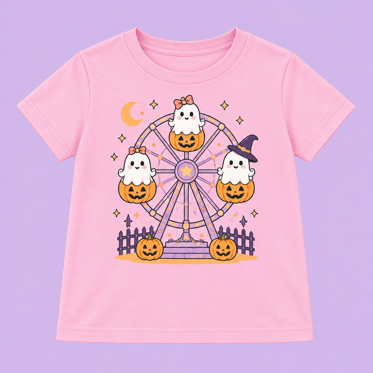 Camiseta Boo Wheel rosada
