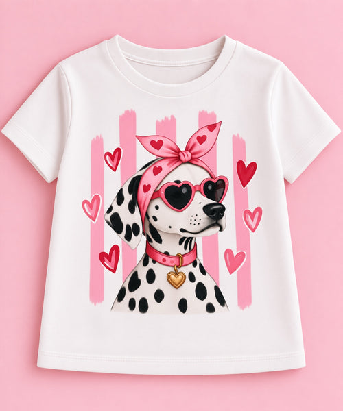 Camiseta blanca infantil Dálmata Love de Festiva