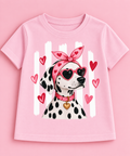Camiseta rosada infantil Dálmata Love de Festiva