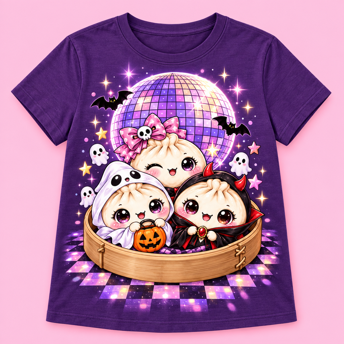 Camiseta Disco Dumplings morada