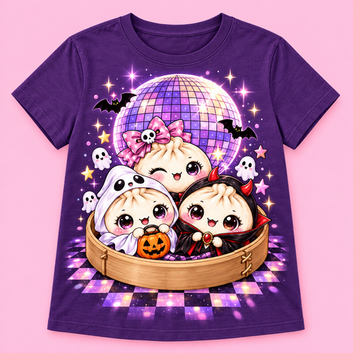 Camiseta Disco Dumplings morada