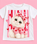 Camiseta Gatita Persa Love blanca