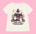 Camiseta Haunted Home Retro crema
